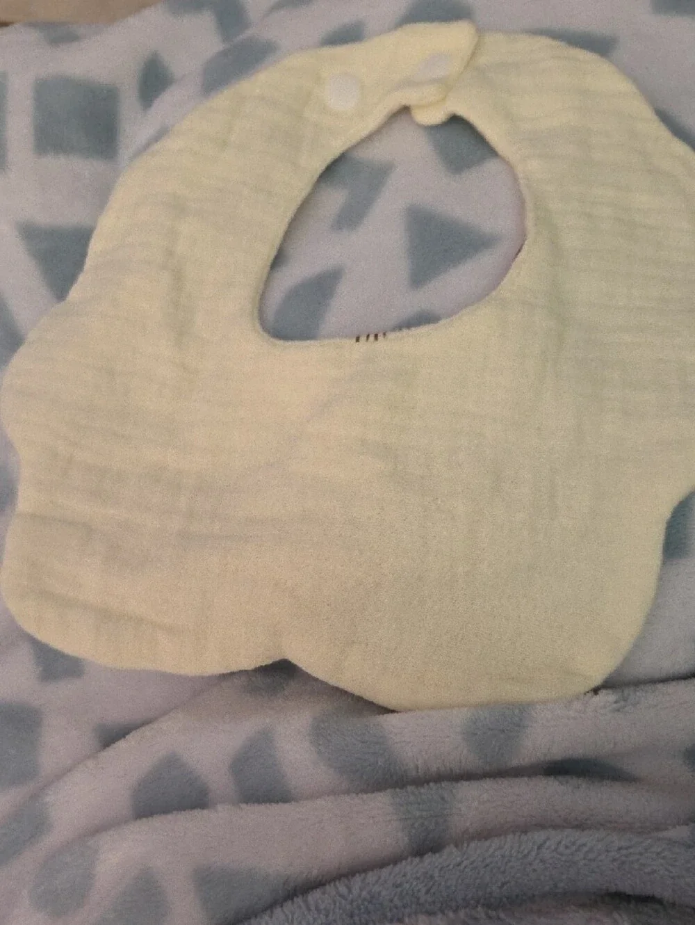 Bib Cream Baby Bib with Brown Arch Print NWOT